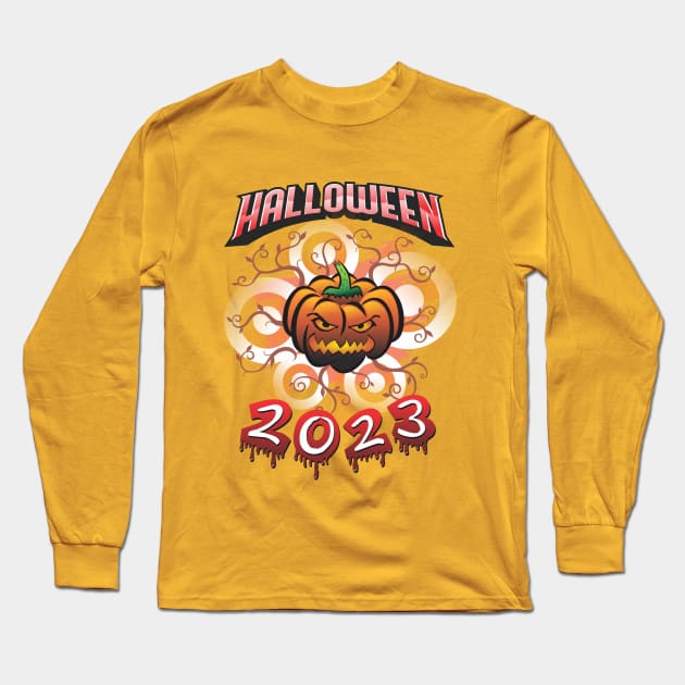 Halloween 2023 Long Sleeve T-Shirt by Nando Art